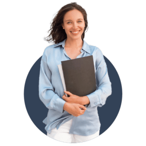 A happy female business owner of a limited company, using tax saving tips
