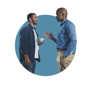 Two young business men, discussing Awesome Business Networking Techniques To Win More Business