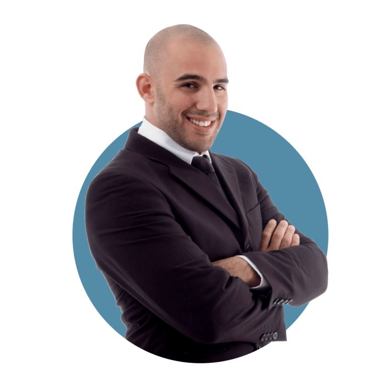 A suited male entrepreneur who knows the best leadership styles for running a business