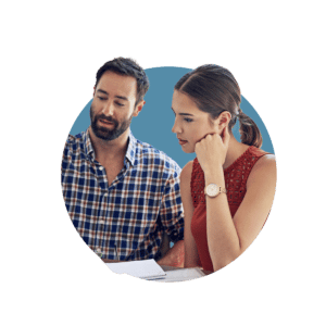 Two young business professionals researching everything to know about commercial awareness