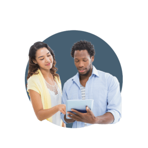 Two business partners in casualwear, discussing Amazing Social Selling Techniques to Fill Your Sales Funnel