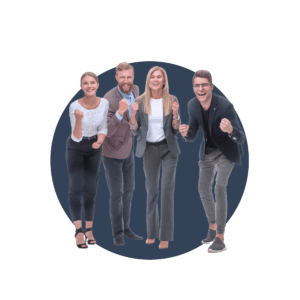 A group of young professionals, forming new habits