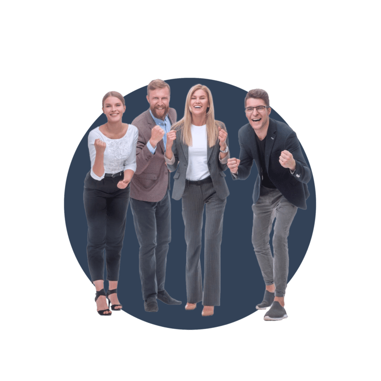 A group of young professionals, forming new habits
